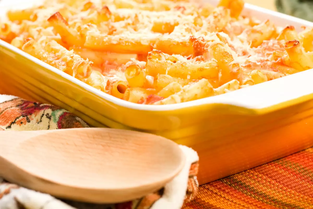 Gratin with Chicken and Pasta - Recipe 