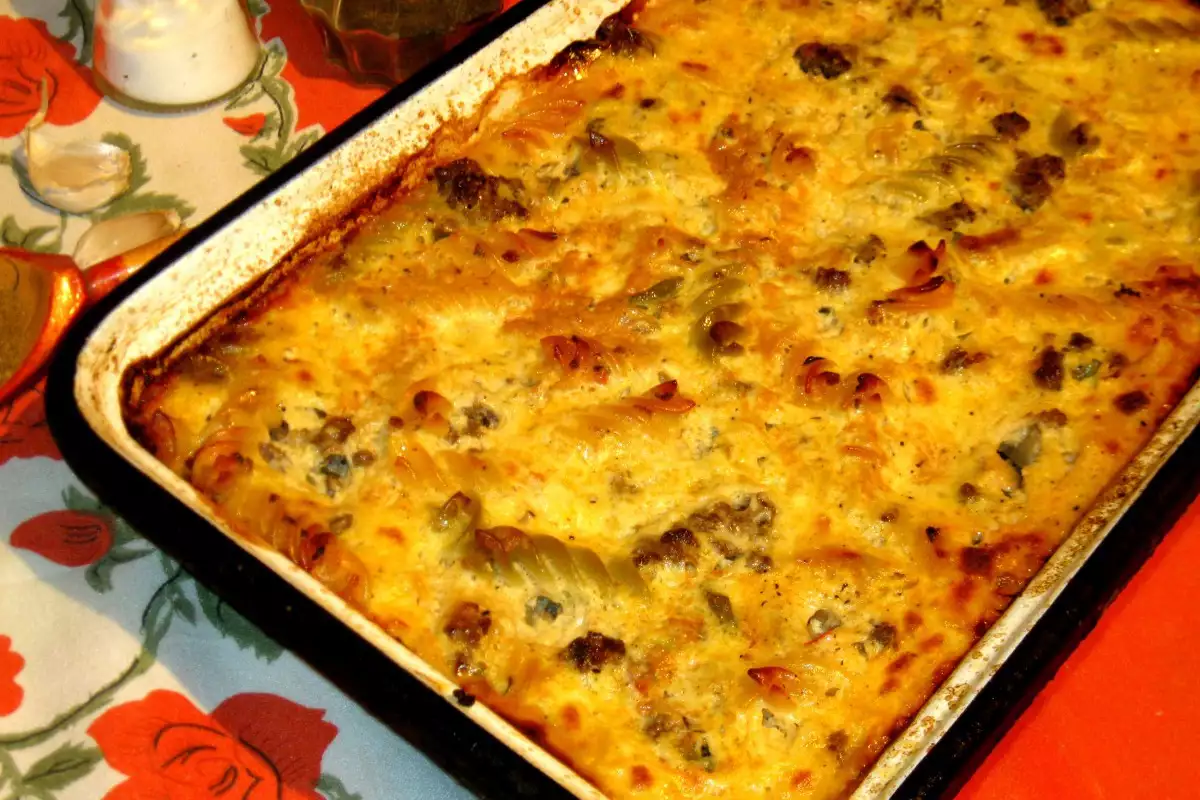 Moussaka with Minced Meat and Pasta - Recipe 