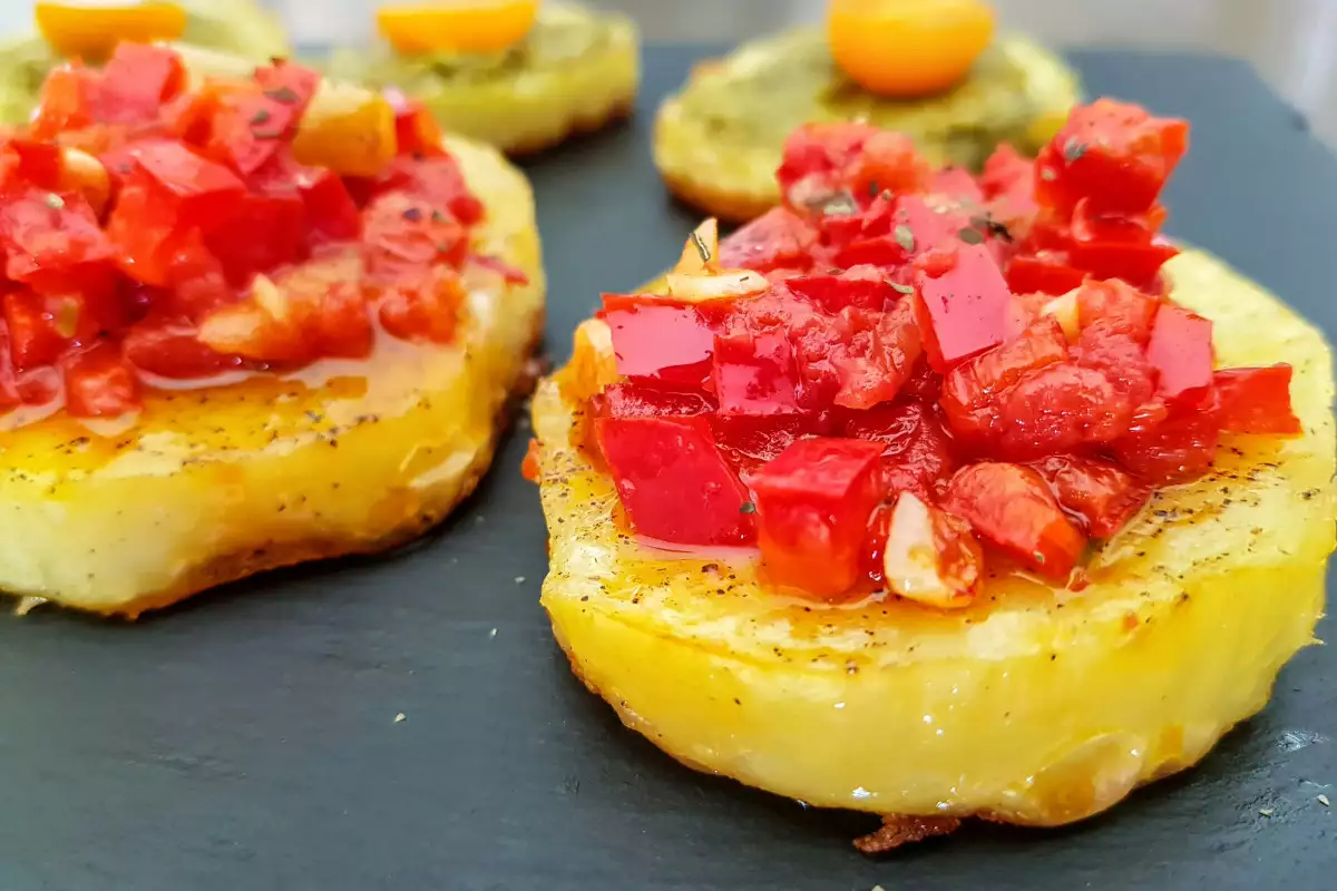 Potato Bruschetta - Recipe | Bonapeti.com
