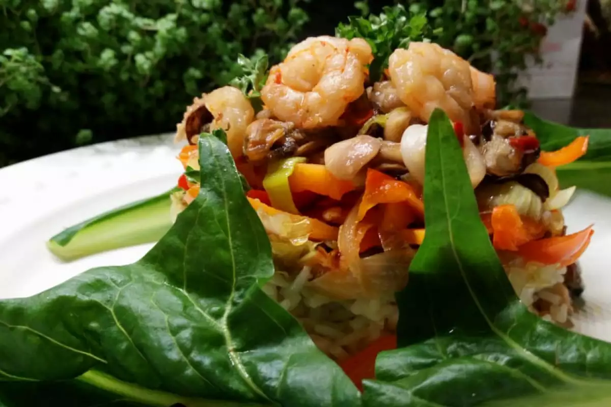 Healthy Seafood With Rice And Vegetables Recipe Bonapeti
