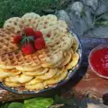 Waffles with Strawberry Jam