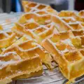 Easy Waffles with Cream and Water