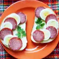 Sandwiches with Egg and Salami