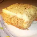 Juicy Cake with Walnuts and Cream