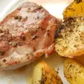 Fried Pork Neck Steaks with Italian Oven-Baked Potatoes