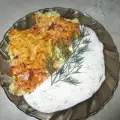 Casserole with Zucchini and Yoghurt Sauce