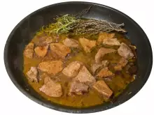 meat dish in a pan