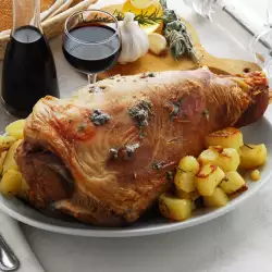 Roasted Lamb with onions