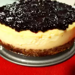 Baked Cheesecake with Blueberries