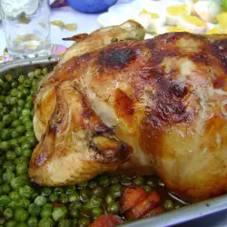 Roast Chicken with carrots