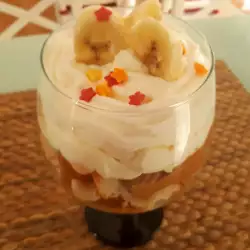 Trifle with cream