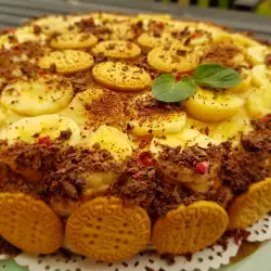 Banana Biscuit Cake with Gelatin