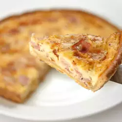 Yummy Pie with Mushrooms and Bacon