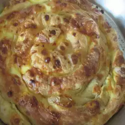 Filo Spiral Pie with eggs
