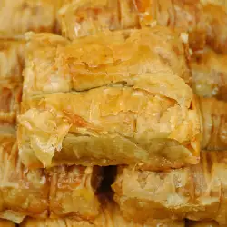 Turkish Delight Filled Filo Pastry with Eggs
