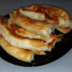 Filo Spiral Pie with feta cheese