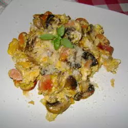 Scrambled Eggs with sausages