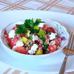 Gluten-Free Salad with Buckwheat and Tomatoes