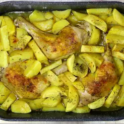 Chicken Drumsticks with Potatoes and Butter