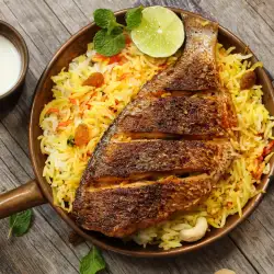 Authentic Indian Fish Biryani with Basmati Rice