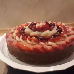 A Biscuit Cake with Jelly Fruit