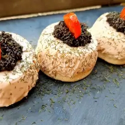 Mini Blini with Salmon Mousse