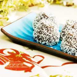 Truffles with coconut flakes