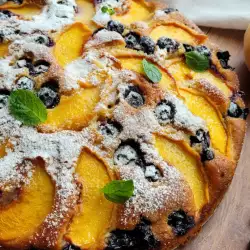 Blueberry Dessert with Peaches