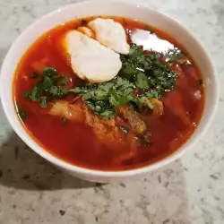 Borscht with peppers