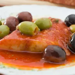 Fish with Tomatoes and Kalamata Olives