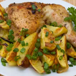 Garlic Chicken Legs with Potatoes