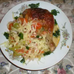Chicken Drumsticks with Sauteed Vegetables