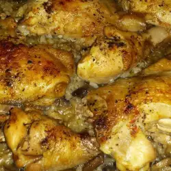 Chicken Legs with Rice and Mushrooms
