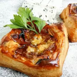 Sweet Onion and Blue Cheese Puff Pastries