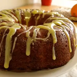 Orange Sponge Cake with Spelt Flour and Chocolate