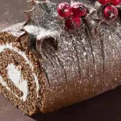 Chocolate Roll with Cream