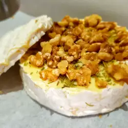 Oven-Baked Camembert with Garlic, Rosemary and Walnuts