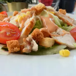 Caesar Salad with tomatoes