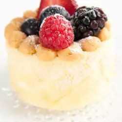 Banana Cake with Raspberries
