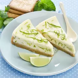Cheesecake with mint