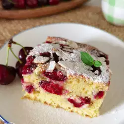 Plain Cake with Cherries and Almonds