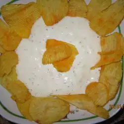 Homemade Chips with garlic