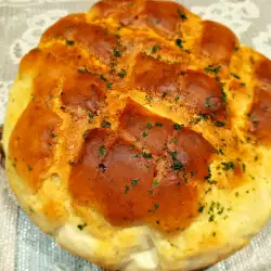 Garlic Bread with Mozzarella Filling