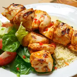 Skewers with white wine