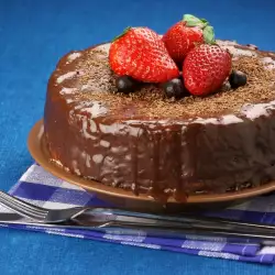 Strawberry Chocolate Cake with Butter