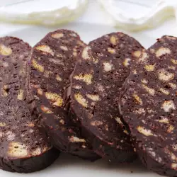 Chocolate Salami with biscuits