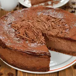 Chocolate cake with biscuits and Cocoa
