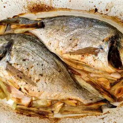 Oven-Baked Sea Bream with Leeks