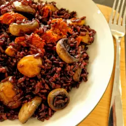 Black Rice with Field Mushrooms and Dried Tomatoes