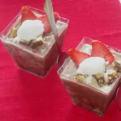 Ice Cream Dessert with Strawberries